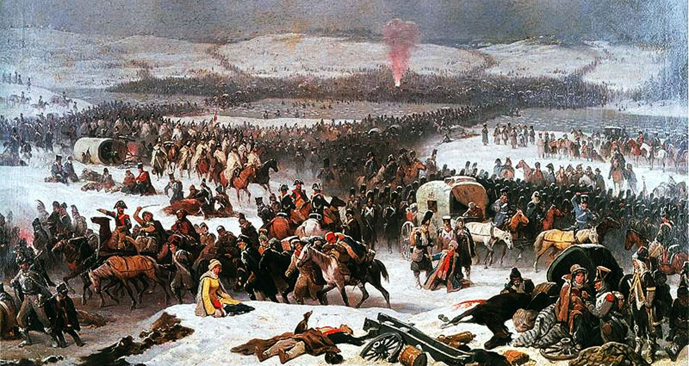 Картина отступление французов из россии в 1812