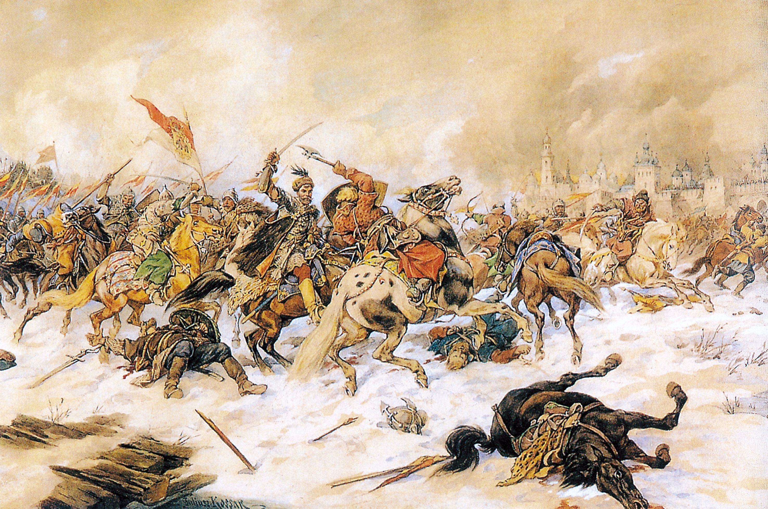 Польские войска заняли москву в результате. Юлиуш Коссак битва под Псковом. Битва при Кирхгольме 1605. Сражение против Поляков 1608. Битва русских с поляками.