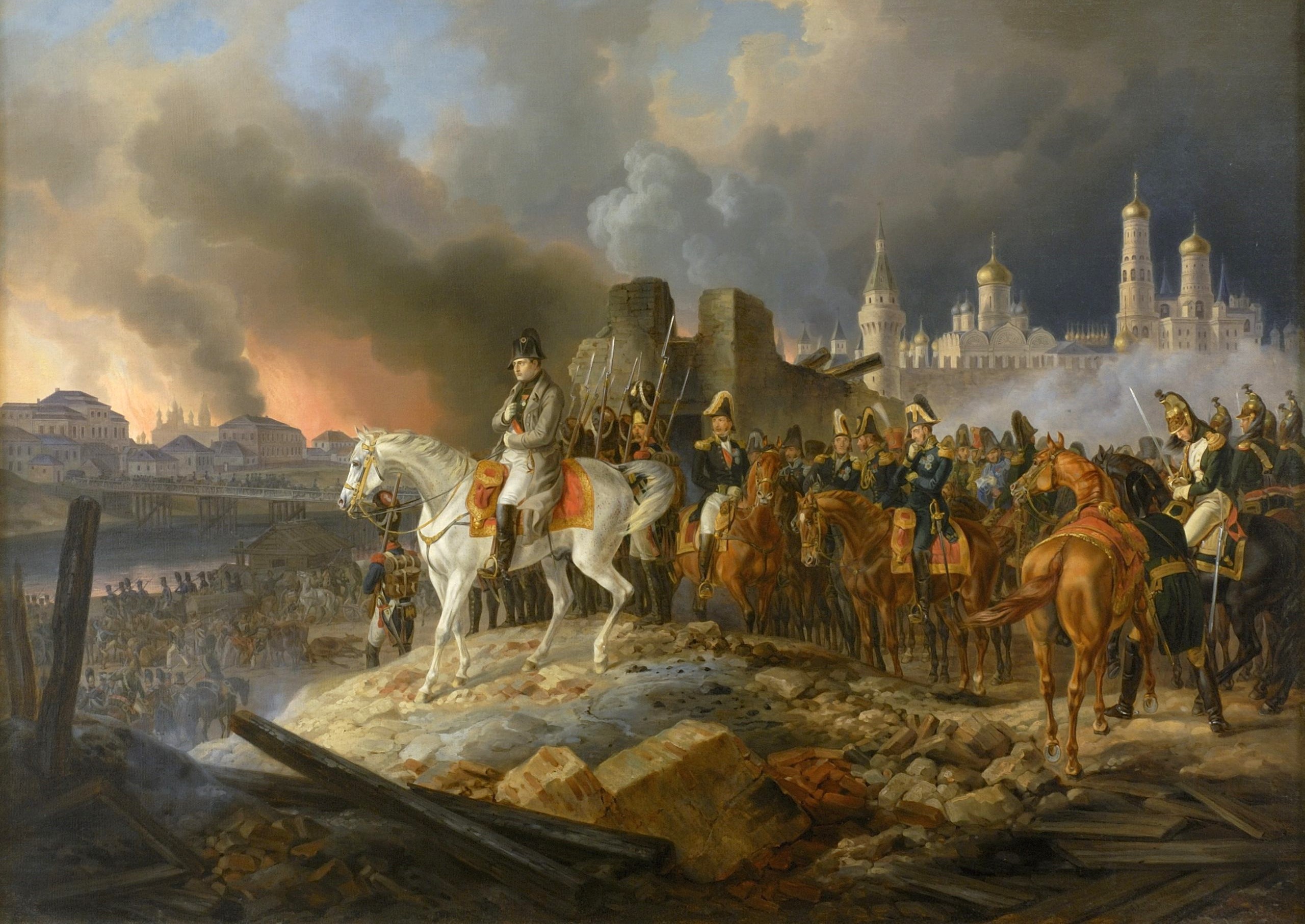 Картины события. Армия Наполеона в Москве 1812. Наполеон Бонапарт в России 1812. Война 1812 Наполеон в Москве. 1812 Наполеон Бонапарт покидает Москву.