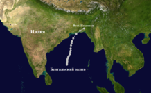 2.03 Ураган Бхола схема его движения из Бенгальского залива