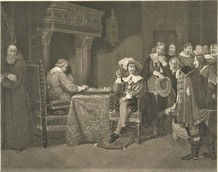 1.01 Кардинал Ришелье и Людовик. Jan Frederik Christiaan. Lodewijk XIII en Richelieu spelen schaak. 1850 г